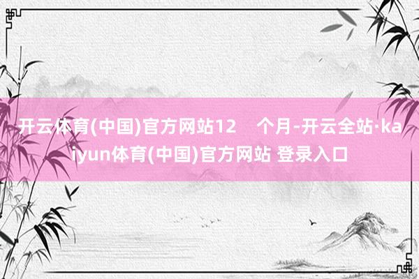 开云体育(中国)官方网站12    个月-开云全站·kaiyun体育(中国)官方网站 登录入口