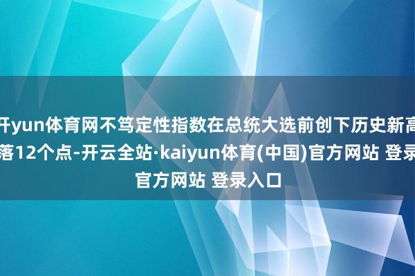 开yun体育网不笃定性指数在总统大选前创下历史新高后回落12